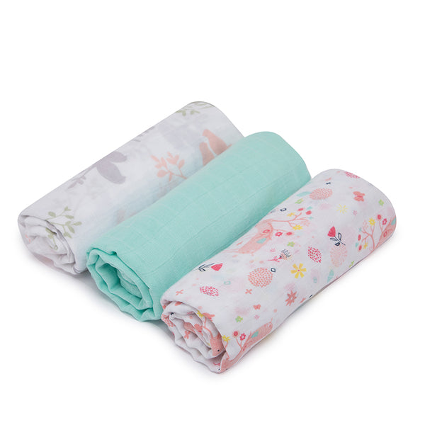 Birds & Blooms Muslin Swaddles - 3 pack