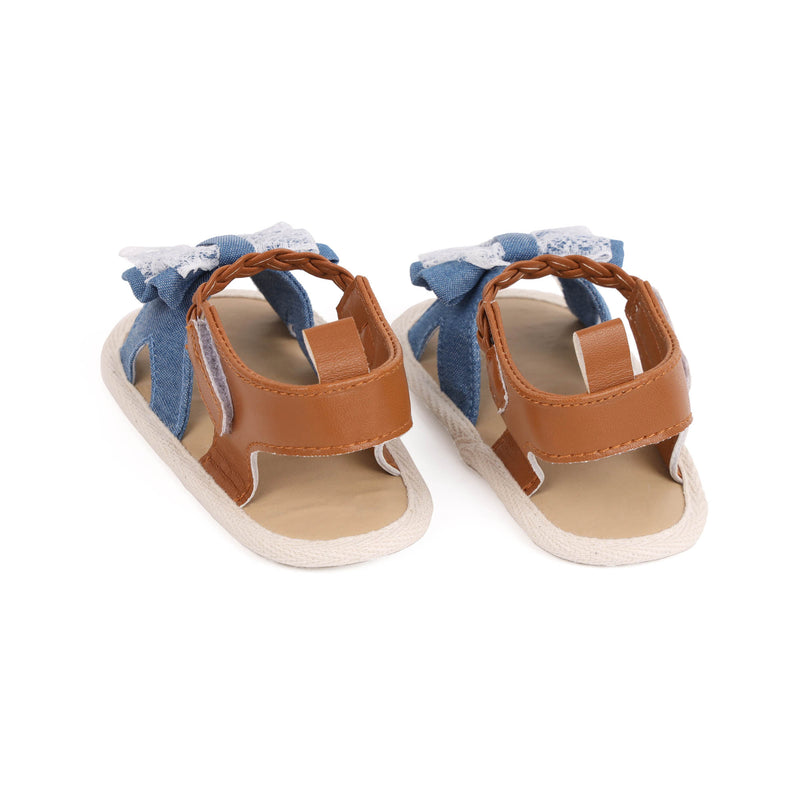 Denim & Lace Baby Sandals