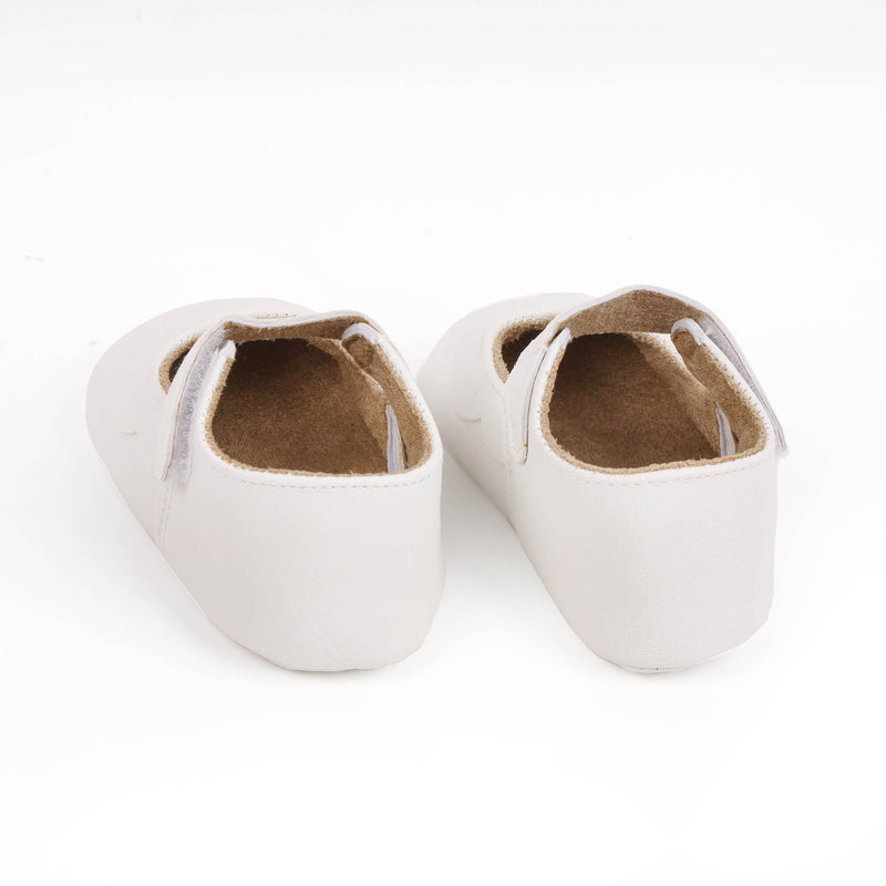 White Ruffle Baby Shoes