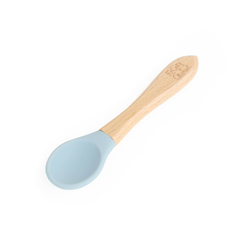 Silicone Bowl & Spoon Set - Sky Blue
