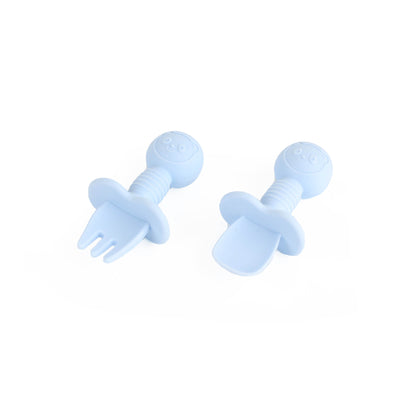 Sky Blue Silicone Mealtime Set