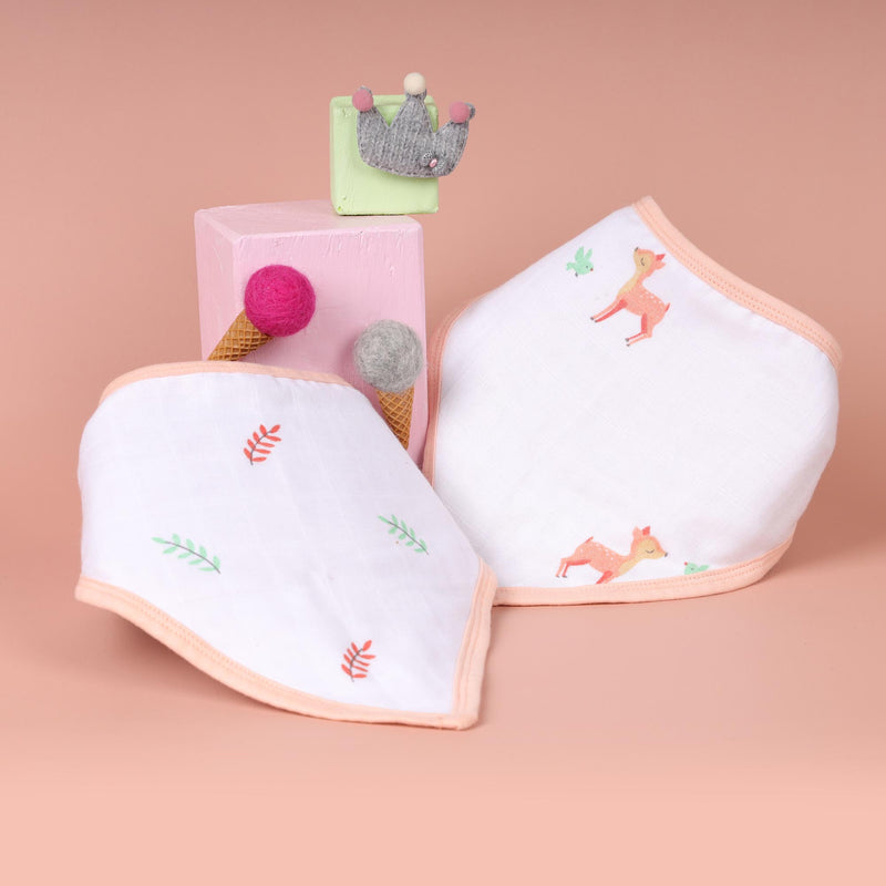 Baby Deers Organic Bandana Bibs - 2 pack