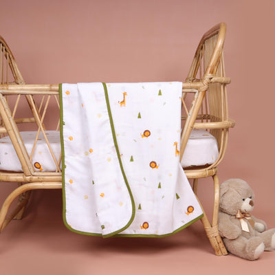 Forest Friends Organic Reversible Blanket