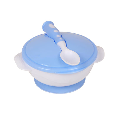 Baby Blue Suction Bowl with Spoon