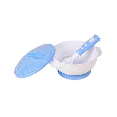 Baby Blue Suction Bowl with Spoon