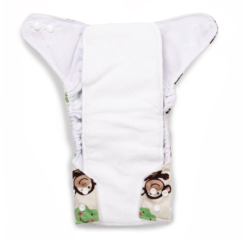 Dancing Monkeys Reusable Velvet Cloth Diaper