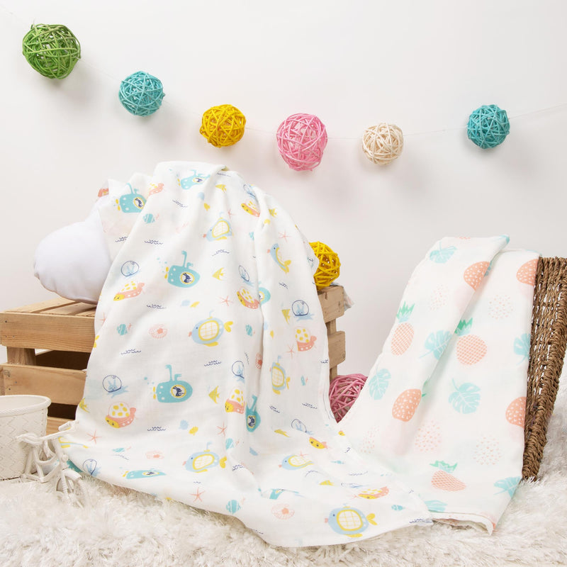 Strawberry Seas Cotton Swaddles - 2 pack