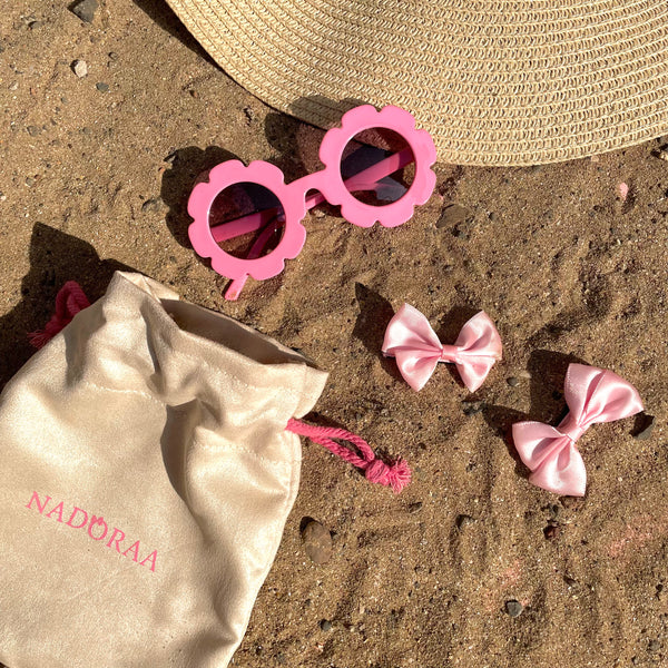 Summer Fantasy Sunglass and bow set - pink