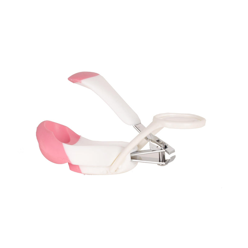 Pink Nail Cutter with Magnifier