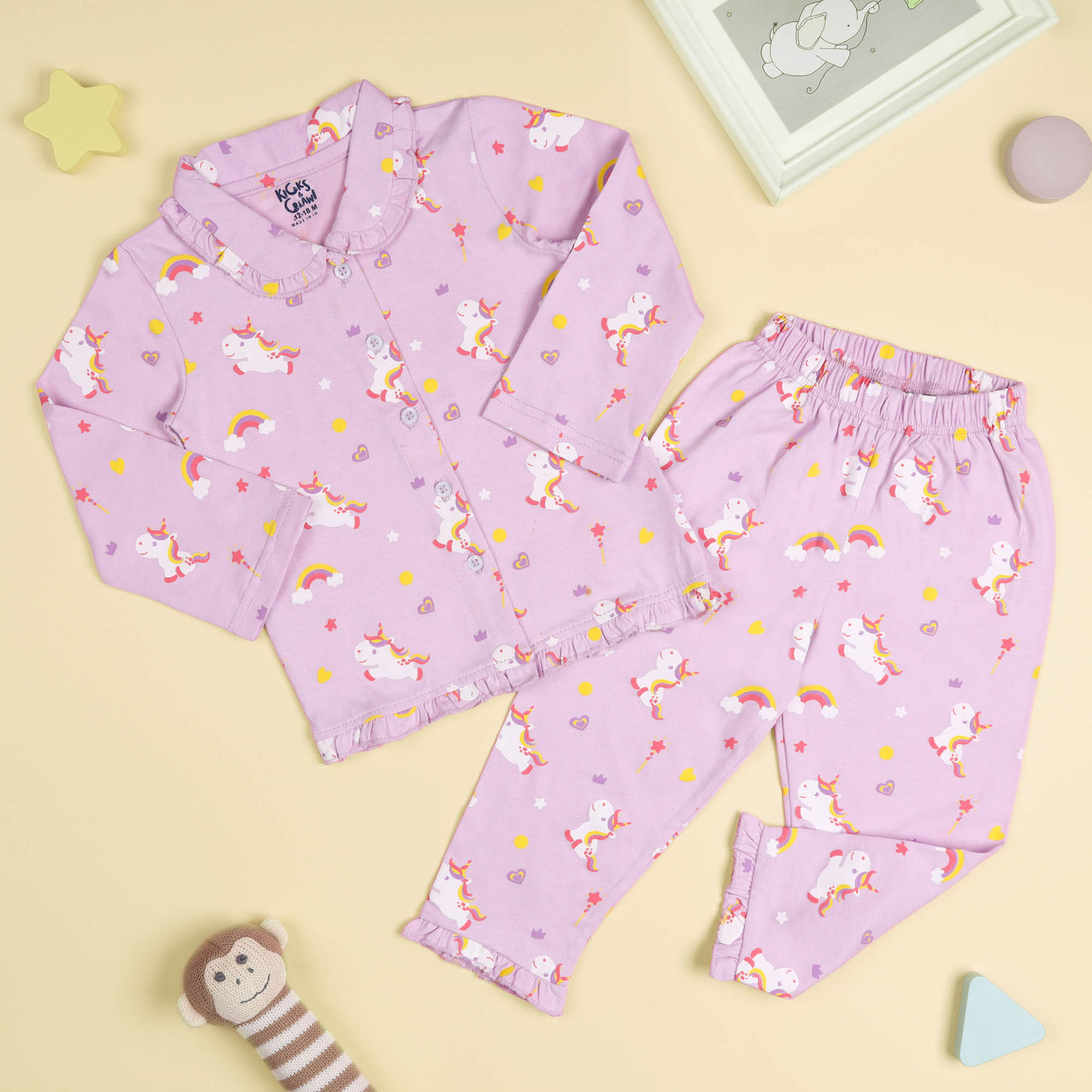 Unicorn Love Lilac Nightsuit