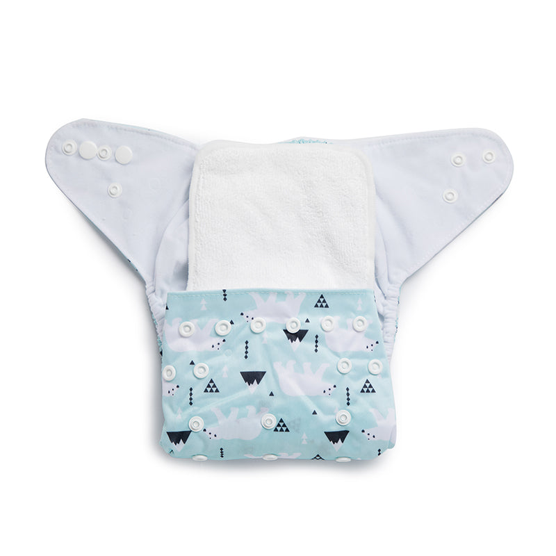 Snowy Bear Reusable Cloth Diaper