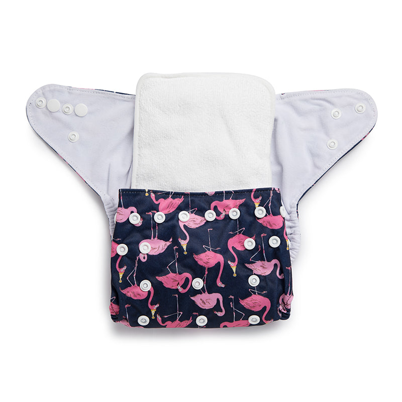 Happy Flamingos Reusable Cloth Diaper