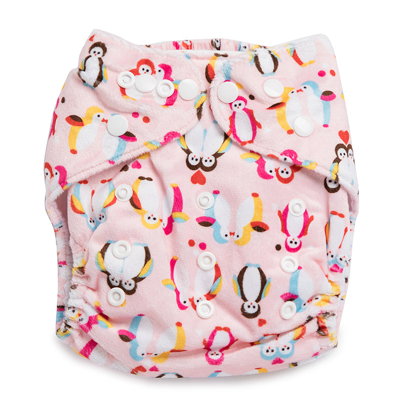 Baby Penguins Reusable Velvet Cloth Diaper