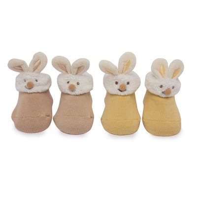 Yellow Bunny Friends 3D Socks