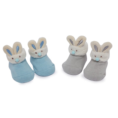 Blue Bunny Friends 3D Socks