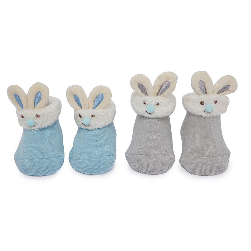 Blue Bunny Friends 3D Socks