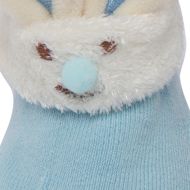 Blue Bunny Friends 3D Socks