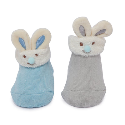 Blue Bunny Friends 3D Socks