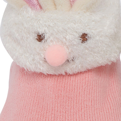 Pink Bunny Friends 3D Socks - 2 pack