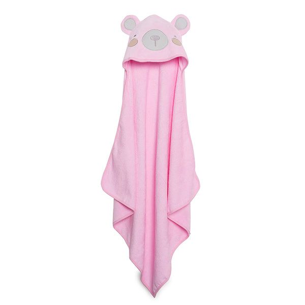 Pink Bear Hooded Towel
