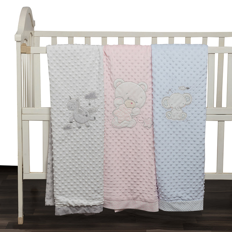 Blue Baby Elephant Double Sided Blankets
