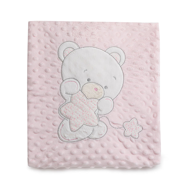 Pink Teddy Double Sided Blanket