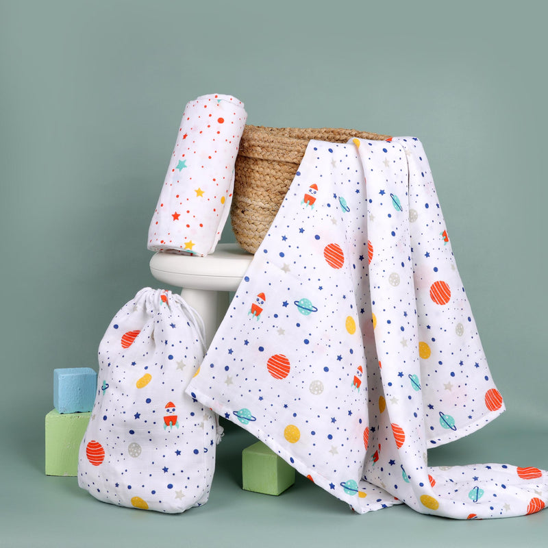Space Explorer Organic Swaddle - 2 pack