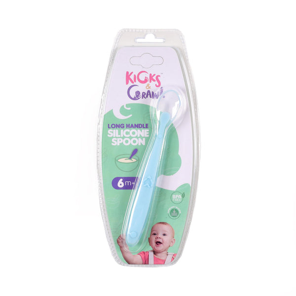 Baby Blue Long Silicone Spoon
