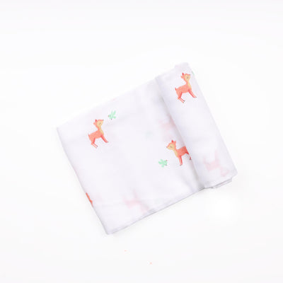 Pink Deers Organic Swaddle - 2 pack