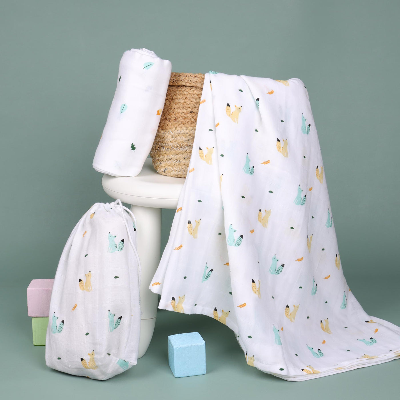 Baby Squirrel Organic Swaddle - 2 pack