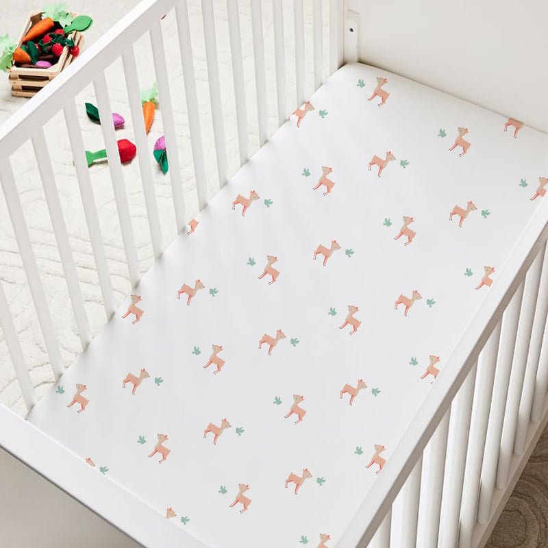 Baby Deer Organic Crib Sheet